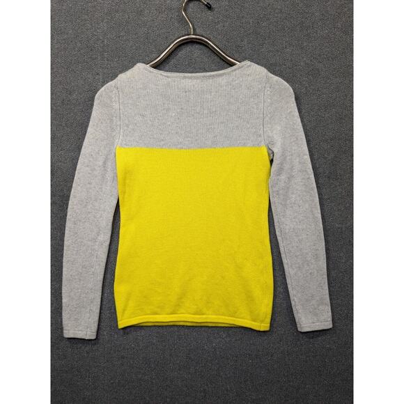 Banana Republic Cashmere Sweater Womens XS Colorblock Neon Classic Preppy Basic - Picture 3 of 8